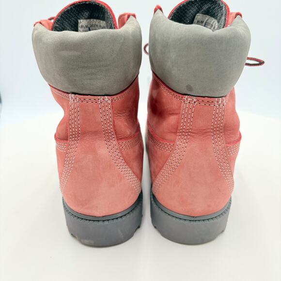 Timberland light red leather boots main image 10